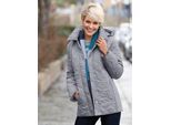 Winterjacke CASUAL LOOKS, Damen, Gr. 24, grau (steingrau), 100% Polyamid, unifarben, Jacken Winterjacke