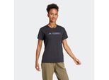 Funktionsshirt ADIDAS TERREX "W MT LOG TECH T", Damen, Gr. S, schwarz, Obermaterial: 100% Polyester, normal, Rundhals, Shirts Funktionsshirt