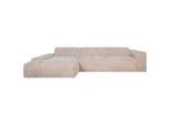 Mid.you , Beige , Textil , Ottomane links, L-Form , 343x170 cm , Made in EU , Wohnzimmer, Sofas & Couches, Wohnlandschaften, Ecksofas