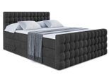 BOXSPRINGBETT VIONE-Z KING - 200 x 200 - H3/H4 - Schwarz