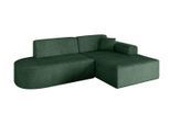 ECKSOFA Ottomane Rechts IREA-L1-v3 - 232x165x77 cm Grün