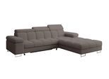 ECKSOFA mit Schlaffunktion Ottomane Rechts COMA L 271x203x79 Braun Bouclé