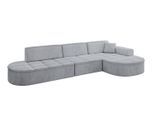 ECKSOFA Ottomane Rechts TARO-L2 - 328x171x79,5 cm Hellgrau