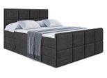 BOXSPRINGBETT NOVA-Z KING - 160 x 200 - H3/H4 - Schwarz
