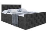 BOXSPRINGBETT ZAFIRA KING - 140 x 200 - H3/H4 - Schwarz