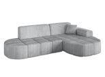 ECKSOFA Ottomane Rechts LIVO-L1 - 252x173x79,5 cm Grau
