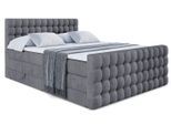 BOXSPRINGBETT VIONE-Z KING - 120 x 200 - H3/H4 - Dunkelgrau