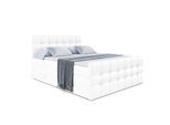 BOXSPRINGBETT BERO-Z KING - 120 x 200 - H3/H4 - Weiß Hochglanz