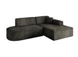 ECKSOFA Ottomane Rechts IREA-L1-v3 - 232x165x77 cm Schwarz