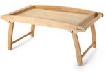 Tablett CONTINENTA, braun (holzfarben), B:35cm H:7cm L:61cm, Holzwerkstoff, Tabletts, Bett-Tablett