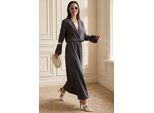Lange Mouwen Knopshirt & Maxi Rok Twee-Delige Set
