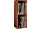 Mid.you Schallplattenregal, Nussbaum, Holzwerkstoff, 1 Fächer, 34x72x30 cm, Wohnzimmer, Regale, CD & DVD-Regale