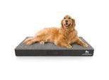 Knuffelwuff orthopädische Hundematte Ellenie aus Teddymaterial und Velours grau XXXL