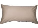 Kissenbezug JANINE "Colors Mako Satin", grau (taupe), B:80cm L:40cm, Mako-Satin, Mako-Satin, Kissenbezüge, Kissenbezug, mit Reißverschluss, uni Kissenhülle, feinfädig, 100% Baumwolle