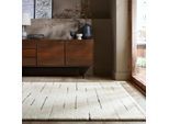 Wollteppich gestreift Beige-Schwarz 200 x 290 cm - THORN Kadima