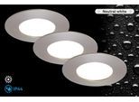 BRILONER LEUCHTEN LED Einbauleuchte "FLAT IN", silber, Leuchten
