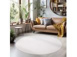 Muratap Sky soft uni basic rond vloerkleed laagpolig effen kleur