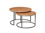 Starfurn salontafel madison natural 70 cm set van 2