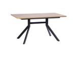 Livetastic , Schwarz, Eiche Artisan , Metall, Holzwerkstoff , rechteckig , 90x76x150-190 cm , ausziehbar ,