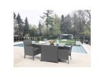 Mid.you , Schwarz , Metall, Kunststoff, Glas , rechteckig , Gartenmöbel, Gartenmöbel-Sets, Gartengarnituren
