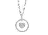 Kette mit Anhänger ADELIA´S, silber (silber, herz), Halsketten, Damen, Silber 925 (Sterlingsilber)