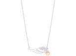 Kette mit Anhänger AMOR "Flügel mit Herz", rosa (silber, 925, roségoldfarben), Halsketten, Damen, Silber 925 (Sterlingsilber), L: 45, mit Zirkonia (synth.)