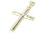 Kettenanhänger ADELIA´S "Anhänger – Kreuzanhänger aus 925 Silber", gold, Schmuckanhänger, Damen, Silber 925 (Sterlingsilber), Kettenanhänger, Geschenkidee: zeitlos und vielseitig