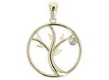 Kettenanhänger ADELIA´S "Anhänger – Lebensbaumanhänger aus 333 Gold mit Zirkonia", gold, Schmuckanhänger, Damen, Gelbgold 333, Kettenanhänger, Eine schöne Geschenkidee für jeden Anlass