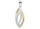 Kettenanhänger ADELIA´S "Anhänger aus 925 Silber mit Zirkonia", gold (silber), Schmuckanhänger, Damen, Silber 925 (Sterlingsilber), Kettenanhänger, Ein Geschenk, das Freude macht