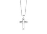Kette mit Anhänger ADELIA´S, silber (silber, kreuz), Halsketten, Herren, Edelstahl