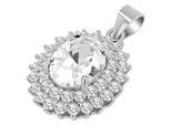 Kettenanhänger ADELIA´S "Anhänger aus 925 Silber mit Zirkonia", silber, Schmuckanhänger, Damen, Silber 925 (Sterlingsilber), Kettenanhänger, Ideal zum Verschenken – schlicht und stilvoll