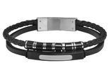 Armband ADELIA´S "Armband – Textilarmband aus Leder 20,5 cm", schwarz, Armbänder, Damen, 20cm, Leder, Armband, Zum Verschenken – ideal zum einfach so