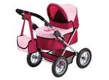 Puppenwagen BAYER "Trendy", bunt (rot, rosa, prinzessin), Puppenwagen, KinderB:39cm H:68cm T:68cm, Kunststoff, Metall, Stoff, Puppenwagen, mit Wickeltasche, B:39cm H:68cm T:68cm