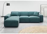 Ecksofa HOME AFFAIRE "Glimminge L-Form auch in Breitcord, Feincord + Easy care-Bezug", blau (petrol), B:264cm H:71cm T:191cm, 12% Polyaxryl, 88% Polyester, Sofas, Ecksofa, Breite 264, Zierkissen