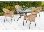 Garten-Essgruppe MERXX "Ravenna", beige (natur), Sitzmöbel-Sets, Garten-Essgruppe