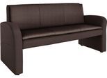 Hockerbank EXXPO - SOFA FASHION "Cortado", braun, B:182cm H:89cm T:67cm, Strukturstoff (88%Polyester, 12% Nylon) mit Absatz Luxuskunstleder;Luxus-Microfaser (Zusammensetzung: 10% Baumwolle, 90% Polyester), Hocker, Hockerbank, hohe Bodenfreiheit, schöne Detailverarbeitung