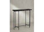 Konsolentisch – Schwarz/Glas, 90x29x85 cm, Metallgestell, mit abnehmbaren Tischplatten