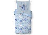 Kinderbettwäsche DISNEY "Frozen Magical Moment", blau, B/L: 135cm x 200cm, 1 Stk., 1 Stk., Linon, B/L: 80cm x 80cm, 2, Linon, Obermaterial: 100% Baumwolle, Bettwäsche, Kinderbettwäsche, 100% Baumwolle