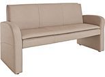 Hockerbank EXXPO - SOFA FASHION "Cortado", beige (beige 4000), B:182cm H:89cm T:67cm, Strukturstoff (88%Polyester, 12% Nylon) mit Absatz Luxuskunstleder;Luxus-Microfaser (Zusammensetzung: 10% Baumwolle, 90% Polyester), Hocker, Hockerbank, hohe Bodenfreiheit, schöne Detailverarbeitung