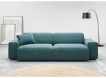 Big-Sofa HOME AFFAIRE "Glimminge auch in Breitcord, Feincord + Easy care-Bezug", blau (petrol), B:254cm H:71cm T:101cm, 12% Polyaxryl, 88% Polyester, Sofas, Big-Sofa, besondere Kedernähte Zierkissen