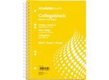 Schäfer Shop Select Collegeblock, DIN A5, 80 Blatt, doppelte Spiralbindung, 5 Stück, weiß