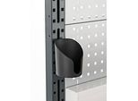 Schäfer Shop Pure Universalhalter für Arbeitstische/Tischaufbauten AST31, geschlossen, bis 5 kg, Kunststoff, schwarz