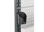 Schäfer Shop Universalhalter für Arbeitstische/Tischaufbauten AST31, offen, bis 5 kg, Kunststoff, schwarz