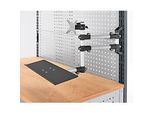 Schäfer Shop Pure Monitorhalter für AST31 Tischaufbau, mit Tastaturablage, um 360° drehbar, neigbar, schwenkbar, VESA, Kunststoff/Aluminium, schwarz-silber