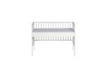 Schardt Beistellbett Micky Plus, Weiß, Holz, Holzwerkstoff, Buche, massiv, 65x97x124 cm, Made in Germany, DIN EN ISO 14001, Lattenrost stufenlos höhenverstellbar, zum Gitterbett umbaubar, Babymöbel, Babybetten, Beistellbetten