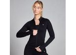 MP Damen Shape Nahtlose Jacke mit durchgehendem Reißverschluss – Schwarz - L