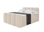 BOXBETT mit Matratze H3|H4 und Lattenrost - NINA-Z KING - 200x200 cm Aragon - Beige