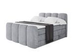 BOXBETT mit Matratze H3|H4 und Lattenrost - NINA-Z KING - 160x200 cm Monolith - Hellgrau