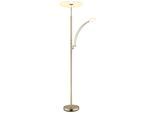 GLOBO LIGHTING Stehlampe "TIRANA", messingfarben matt, 1, Ø 40,5cm H: 183cm, 1 Stk., Leuchten, Deckenfluter Metall, Acryl satiniert, dimmbar, LED 40W, Stehlampe