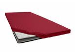 Spannbettlaken JANINE "TOPPER 5001", rot, 1 Stk., Jersey-Elasthan, 140x200 140x210 140x220 150x200 150x210 150x220 160x200 160x210 160x220 10cm, Jersey-Elasthan, Obermaterial: 95% Baumwolle, 5% Elasthan, Bettlaken, Spannbettlaken, mit Rundumgummizug